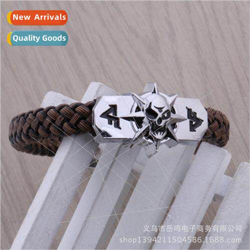 Game 2 punk skull hand with bracelet anime surrounding jewel