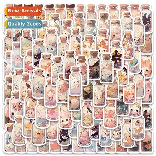 100 small size cute bottle cartoon small animal doodle stick
