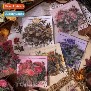 Flower Sea Pack Dance Ret Stickers Romantic PET Dream Series