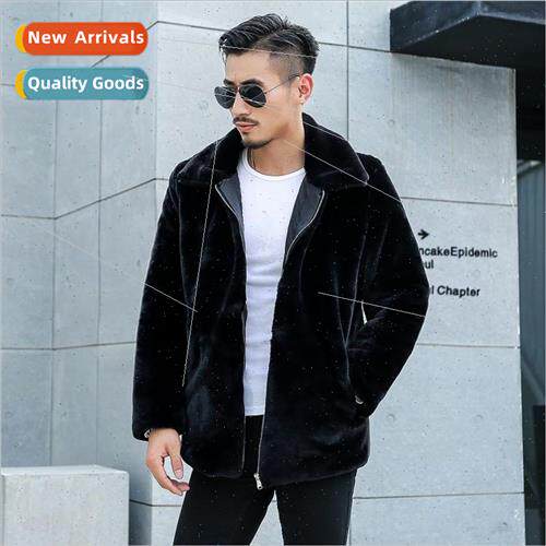2022 new fur coat imitation mink otter rabbit fur coat mens