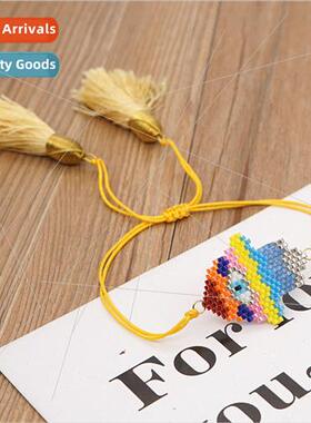 Ethnic  seven-color Fatima palm eyes beaded rice beads pure