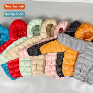 2023 new childrens down jacket girls light paragraph cotton