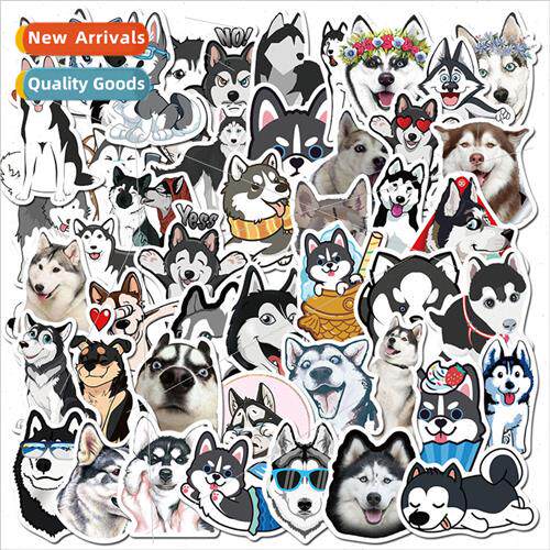 50 nerdy pet husky doodle stickers luggage laptop notebook t