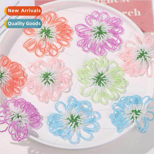 Yuanqi girl fresh color clashing sunflower diy handmade weav