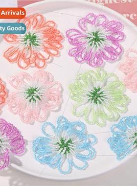 Yuanqi girl fresh color clashing sunflower diy handmade weav