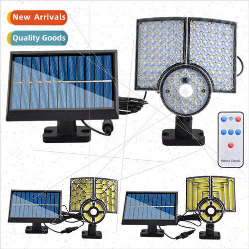 New solar triple split wall light outdoor body sensor light