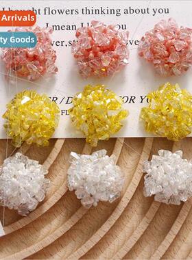 French fashion shiny crystal diffuse star flower cluster ear