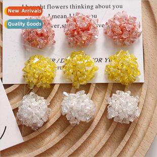 French fashion shiny crystal diffuse star flower cluster ear