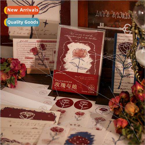 Letter gn Set Rose and Her Series Creative hand-painted diy