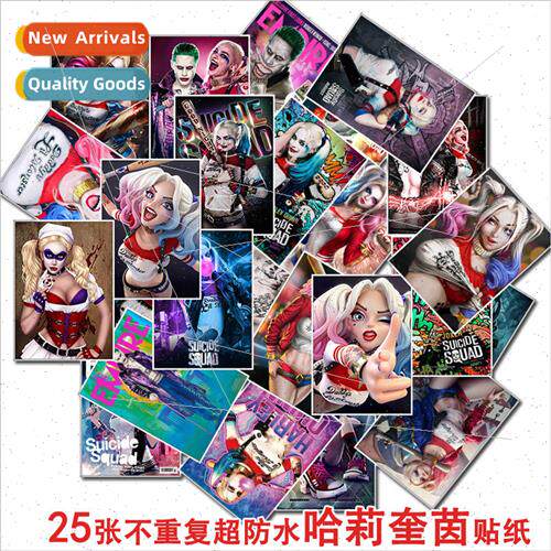 25 clown girl harley quinn stickers car motorcycle skateboar - 实物图