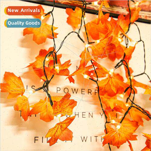 mulation led solar maple leaf lights string room decoration