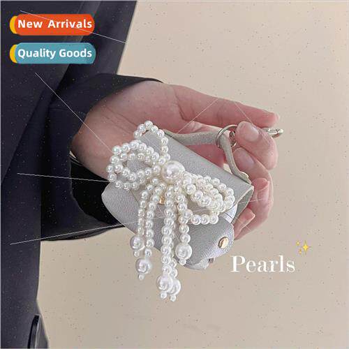 Light luxury quicksand pearl bow 适用 AirPods1/2 generation