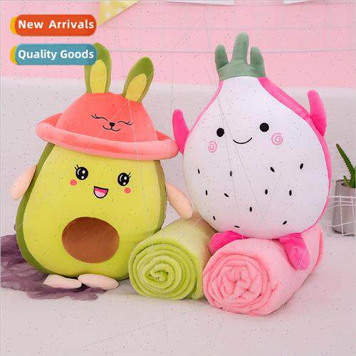 Cute fruit dragon fruit pillow doll avocado sleep cushion do