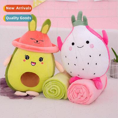 Cute fruit dragon fruit pillow doll avocado sleep cushion do