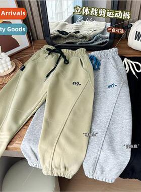 2024 new childrens spring and fall childrens sweatpants midd
