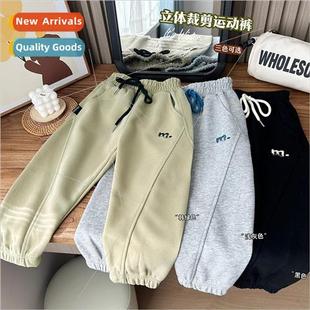 spring childrens and fall midd 2024 sweatpants new