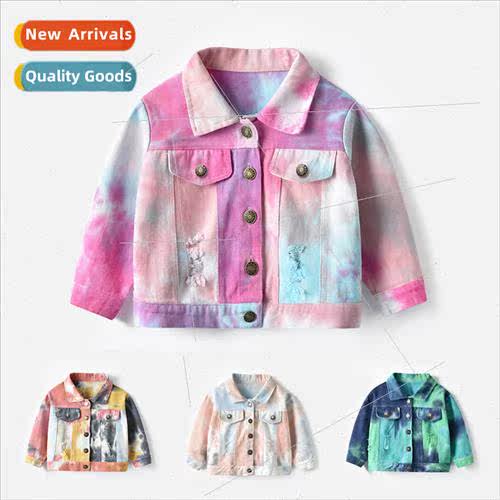 Fall pants childrens tops lapel single-breasted long-sleeved