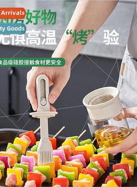 Retractable licone Oil Brush with Bottle Kitchen Flapjack Fo