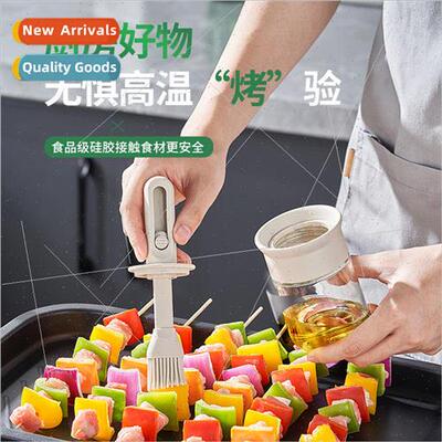 Retractable licone Oil Brush with Bottle Kitchen Flapjack Fo