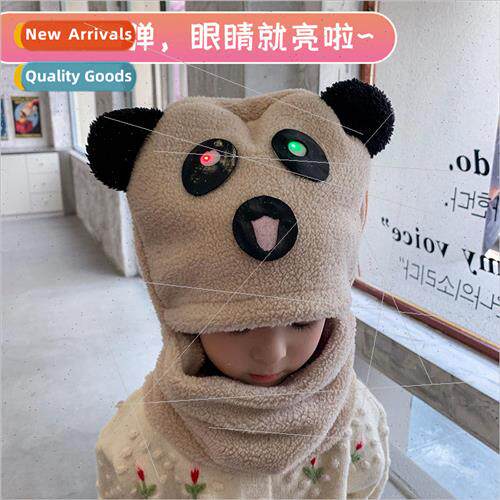 New childrens light-up bear hat fall and winter outdoor warm