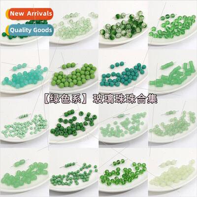 Glass transparent duplex jelly beads diy handmade loose bead