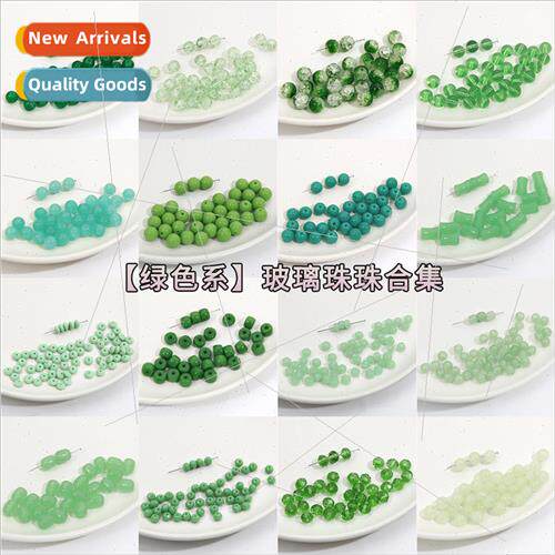 Glass transparent duplex jelly beads diy handmade loose bead