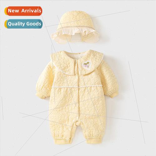 Baby onesie 2023 fall and winter new newborn baby padded war