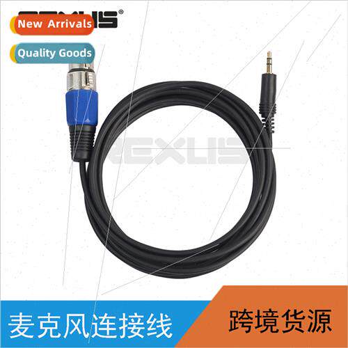 New Black 3M Gold Plated Zinc Alloy 3.5mm Male to XLR Female