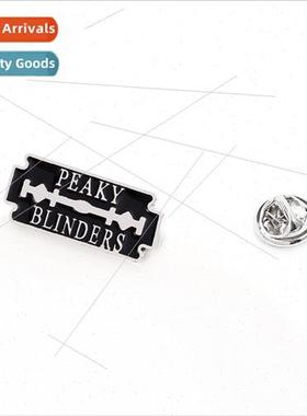 Peaky Blinders Bloodbath Gangster Brooch Blade Letter Alloy