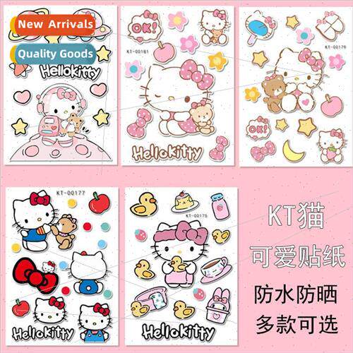 Cute cartoon KT cat motorcycle electric car stickers scratch
