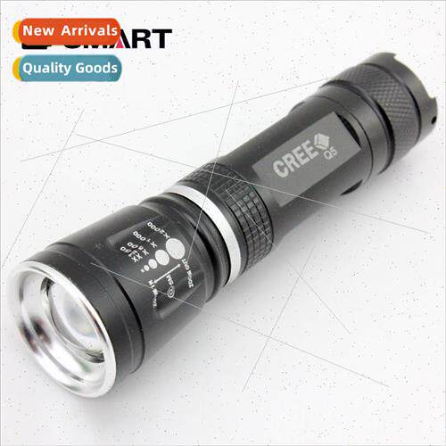 Outdoor strong light flashlight telescopic lens zoom ultra f