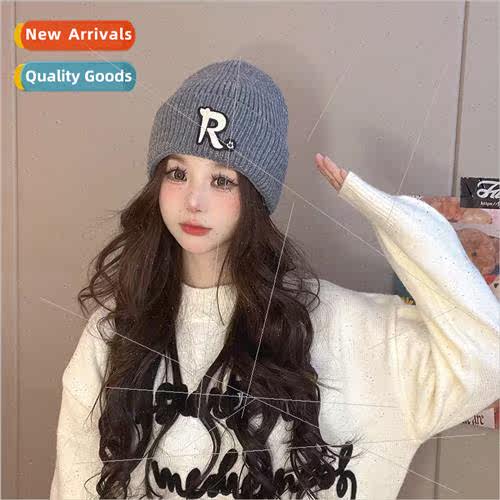 Korean fashion hat ladies warm fall and winter letter label