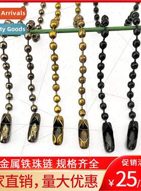 2.3mm bead chain black gunmetal round bead chain tag chain s