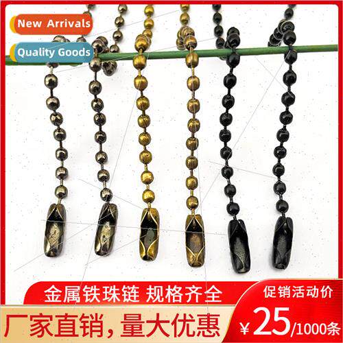 2.3mm bead chain black gunmetal round bead chain tag chain s