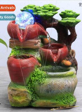 Mini desktop creative wigwam water wheel crafts resin openin