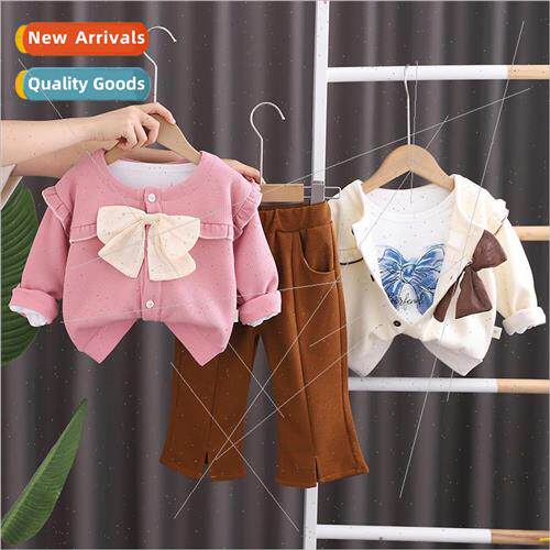 Girls suit spring and fall  2023 new fashionable childrens f
