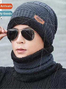 Hat mens fall and winter knitted cap outdoor riding windproo