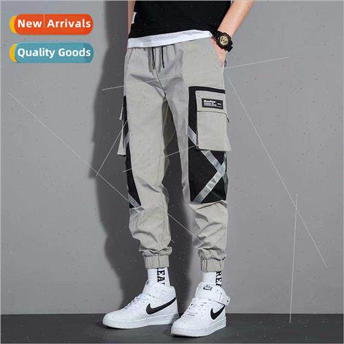 Hong Kong  ins function wind work pants men loose spring and