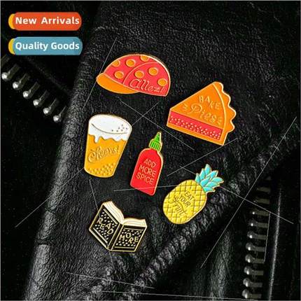 Japan and Korea new book pineapple creative brooch button pi