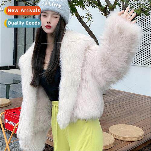 2022 new imported fox hair encrypted double-sided knitted na