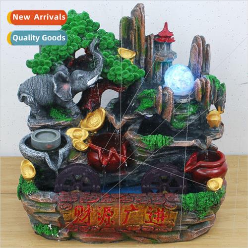 The new fish tank resin rockery fountain water fountain sour