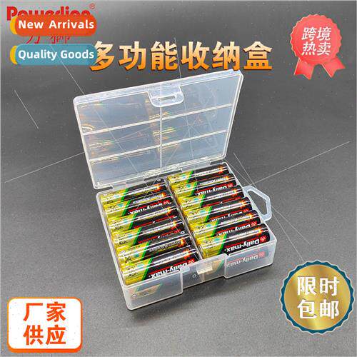 24pcs #5 Battery Storage Case Dry Battery Case 14500 Transpa