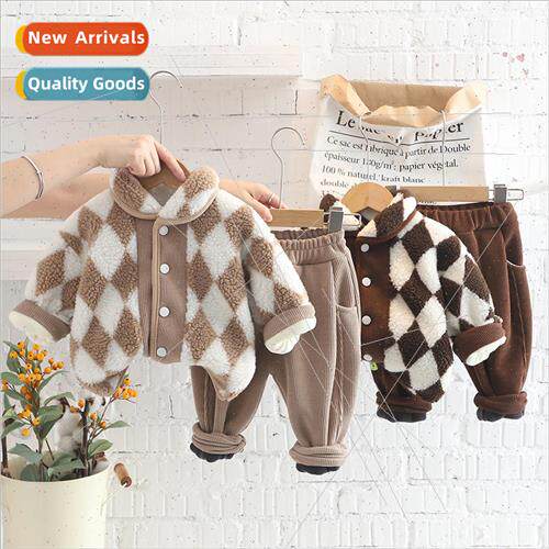 Boys long-sleeved suit padded winter 2022 new baby fall and