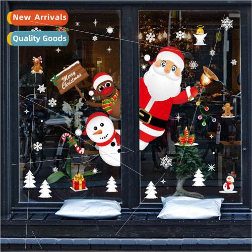 Bags Christmas train decorative wall stickers New Years Spri