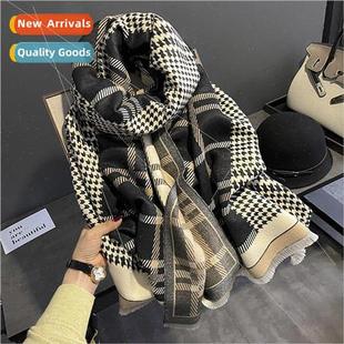 Grid fashion imitation Korean scarf Bird cashmere Thousand