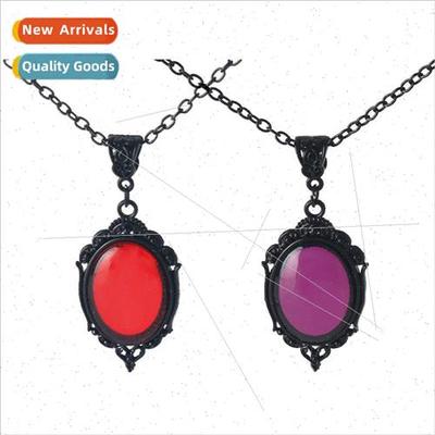 Halloween Vampire Crystal Necklace Gothic Vintage Stardust C