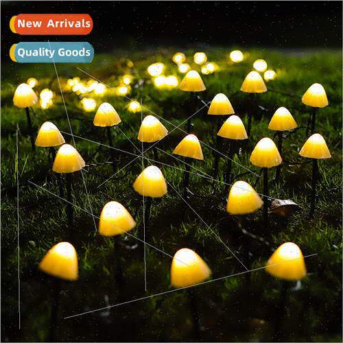 New LED Solar String ghts Ground Plug Mushroom ghts Outdoor