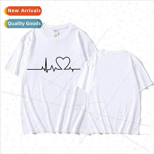 Black T-shirt love fashion new printing letters short-sleeve