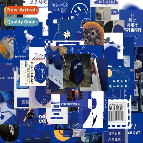 63 pcs of Klein blue stickers ins girl heart creative blue c