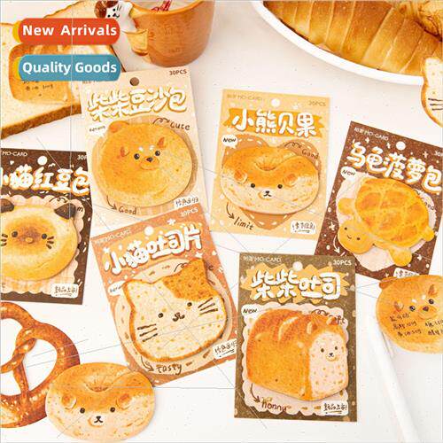 Sticky stickers Bread Story Cute cartoon shaped N times stic